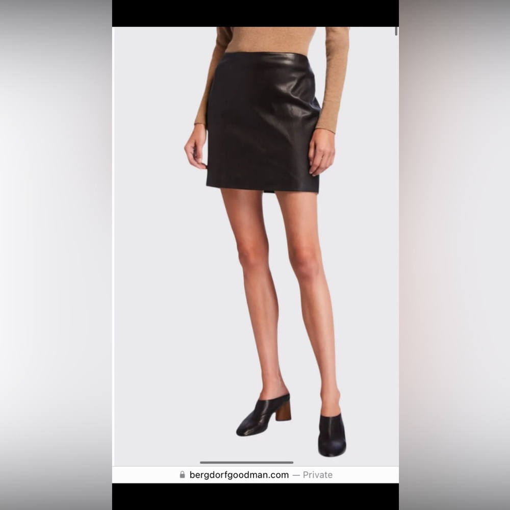 The Row leather skirt